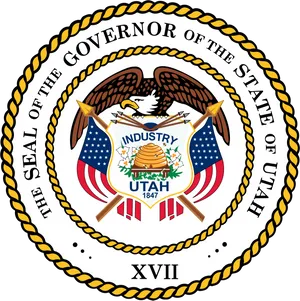 Utah Governor Seal PNG Image