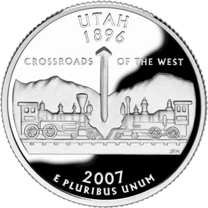 Utah State Quarter2007 PNG Image