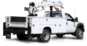 Utility_ Bucket_ Truck_ Side_ View.png PNG Image