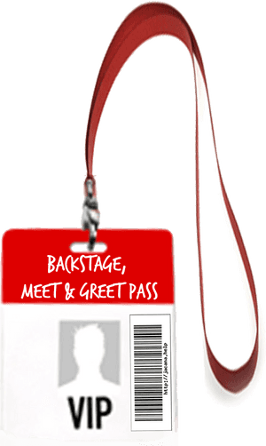 V I P Backstage Pass PNG image with transparent background