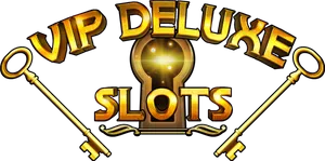 V I P Deluxe Slots Logo PNG Image