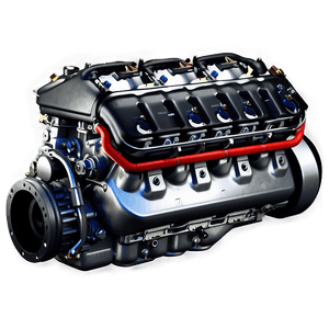 V8 Car Engine Design PNG qeb PNG