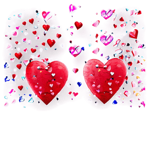 Valentine Heart Confetti PNG 06262024 PNG