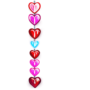 Valentine Heart Garland PNG cib PNG