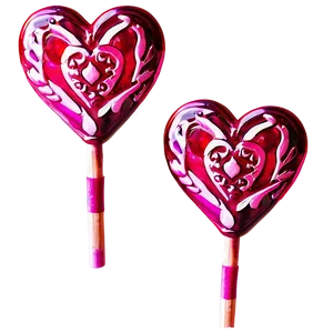 Valentine Heart Lollipop Png 06292024 PNG Image