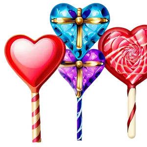 Valentine Heart Lollipop Png 06292024 PNG Image