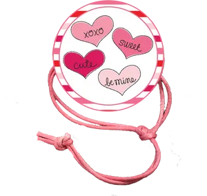 Valentine Hearts Border Design PNG Image