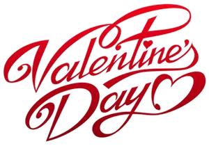 Valentines Day Calligraphy PNG Image