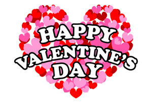 Valentines Day Heart Graphic PNG image with transparent background