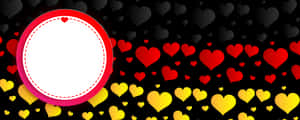 Valentines Heart Banner Background PNG image with transparent background