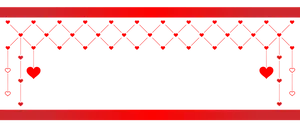 Valentines Heart Banner Background PNG Image