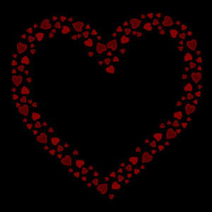 Valentines Heart Formation PNG image with transparent background