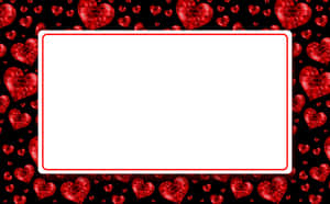 Valentines Heart Frame Banner PNG image with transparent background