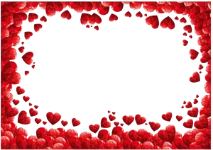 Valentines Heart Frame Border PNG Image