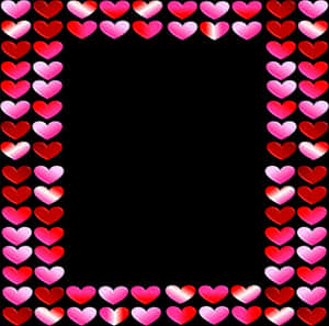 Valentines Heart Frame PNG image with transparent background