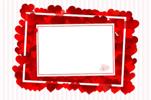 Valentines Heart Frame Template PNG Image