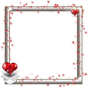 Valentines Heart Frame PNG Image