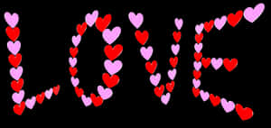 Valentines Heart Love Text PNG image with transparent background