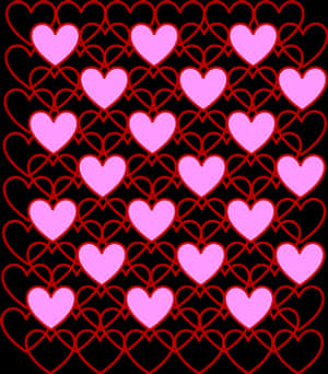 Valentines Heart Pattern Background PNG image with transparent background