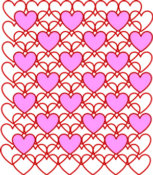 Valentines Heart Pattern PNG Image