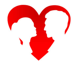 Valentines Heart Silhouette PNG with transparent background