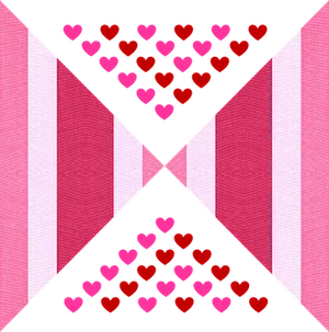 Valentines Hearts Pattern PNG Image