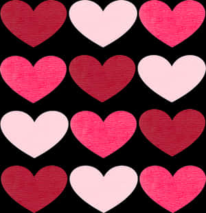 Valentines Hearts Pattern PNG image with transparent background