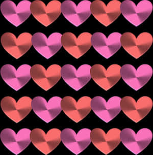 Valentines Hearts Pattern PNG image with transparent background
