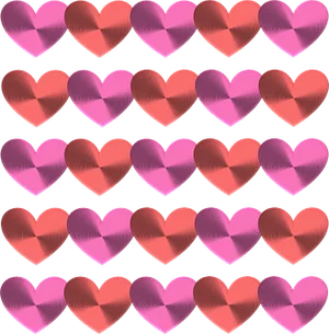 Valentines Hearts Pattern PNG Image