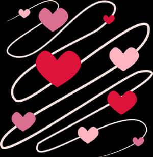 Valentines Heartsin Motion PNG image with transparent background