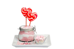 Valentines Marshmallow Display PNG with transparent background