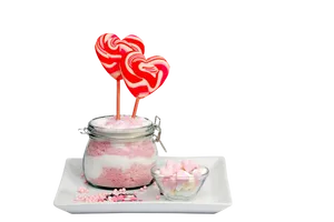 Valentines Marshmallow Display PNG Image