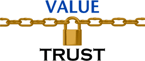 Value Trust Chain Lock Concept PNG image with transparent background