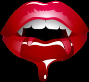 Vampire_ Lips_ Blood_ Drip PNG image with transparent background
