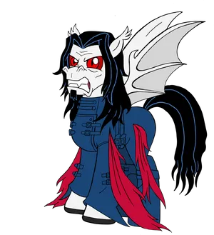 Vampire Pony Cartoon Character PNG Image