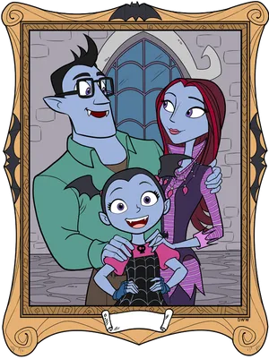 Vampirina Family Portrait PNG Image