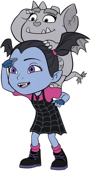 Vampirinaand Gregoria Animated Characters PNG Image