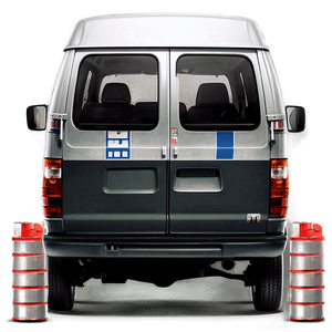Van in City Traffic PNG gpa57 PNG