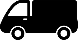 Van Silhouette Side View PNG Image