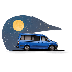 Van under Starry Night PNG 15 PNG with transparent background