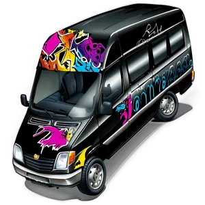 Van With Graffiti Art Png Qeq PNG Image