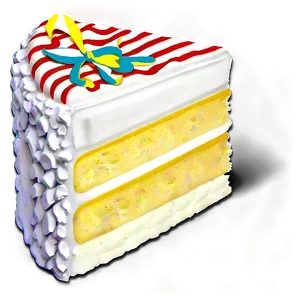 Vanilla Cake Slice Png 72 PNG Image