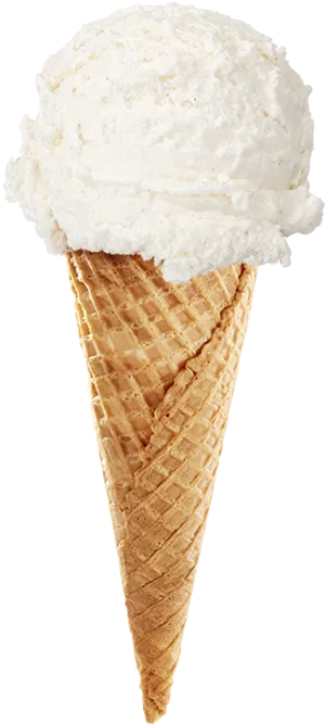 Vanilla Ice Cream Cone PNG Image