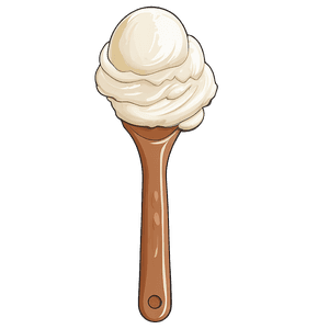 Vanilla Ice Cream Scoop PNG 05032024 PNG image with transparent background