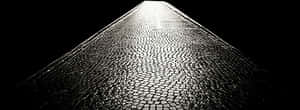 Vanishing Roadat Night PNG image with transparent background
