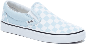 Vans Classic Slip On Shoes Checkerboard Baby Blue/white - Vans Baby Blue True White, HD Png Download PNG image with transparent background