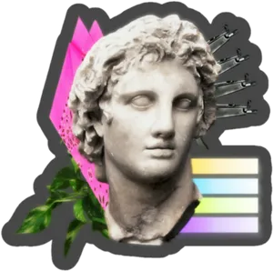 Vaporwave Aesthetic Bust.png PNG Image