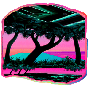 Vaporwave Aesthetic PNG ebv PNG image with transparent background