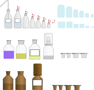 Chemistry Glass / Plastic Bottles And Lids - Glass Bottle, HD Png Download PNG image with transparent background