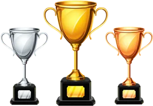 Varietyof Awards Trophies PNG Image